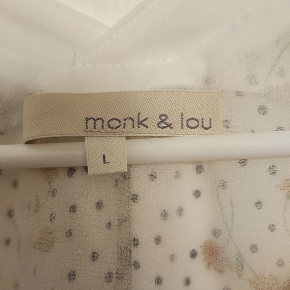 Monk & Lou DRESS white Size L FLORAL - Picture 5 of 6